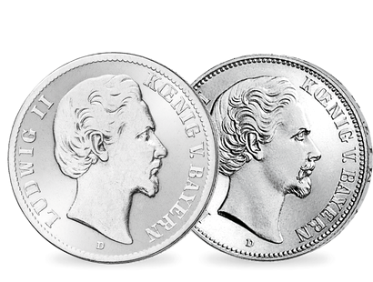 Das letzte Silber des Märchenkönigs − 2er-Set Bayern Ludwig II. 2,5 Mark