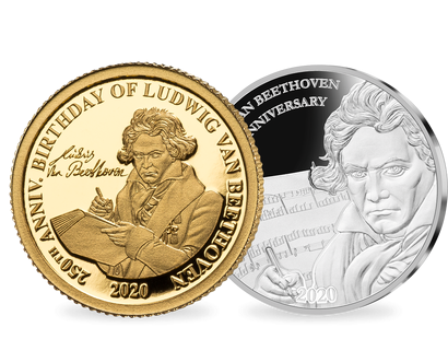 Fiji 2020 Silber- und Gold-Münze "250. Geburtstag Ludwig van Beethoven"