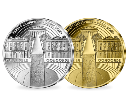 Coffret BE 10 Euros Argent Silver France 2022 Paris 2024 Place Concorde 