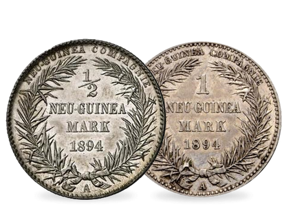 Silber-Mark aus dem "Kaiser-Wilhelms-Land" – Deutsch-Neuguinea 1894	