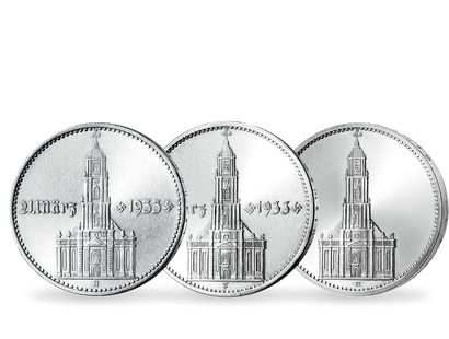 3er-Komplett-Set Silbermünzen "Potsdamer Garnisonkirche"