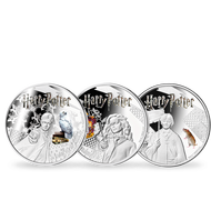 Bild: Set de monnaies en argent pur « Harry, Hermione et Ron »