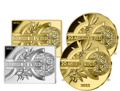 20 Jahre Euro: Frankreich 2022 - Jubiläums-Silber und Gold-Ausgaben