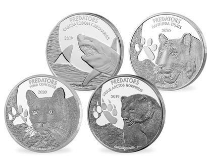 Kongo 2019-2020 Silber-Gedenkmünzen „Raubtiere“