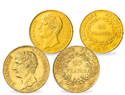 Set 20 et 40 Francs Or Napoléon Premier Consul