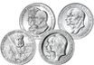 4er-Set der 2- und 3-Mark-Silber-Gedenkmünzen der Kaiserzeit zu Ehren deutscher Universitäten