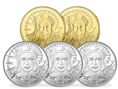 Frankreich 2018 Gold- und Silber-Gedenkmünzen "Marianne"