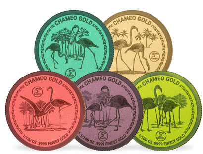 5-teiliges Chameo Gold-Set "Flamingo" - Barbados 2022