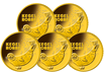 Die offizielle deutsche 20-Euro-Goldmünze "Kegelrobbe" 2022 im Komplett-Satz mit allen fünf Prägezeichen ADFGJ