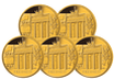 Die offizielle deutsche 100-Euro-Goldmünze 2022 "Freiheit" (A, D, F, G, J)