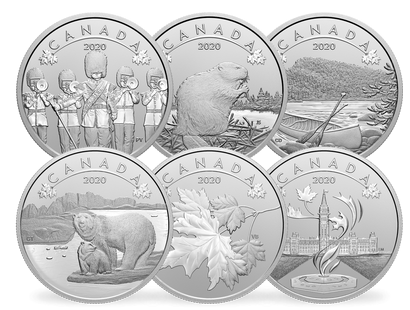 Das ist Kanada: 6er-Set Silber-Gedenkmünzen "Oh Kanada!"