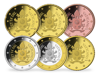 Vatikan Kursmünzensatz 2020, Cu/Ni, inkl. 50-Euro-Goldmünze