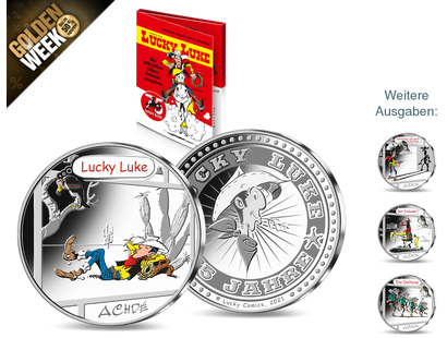 „75 Jahre Lucky Luke“ – die Kollektion farbveredelter Silberprägungen!