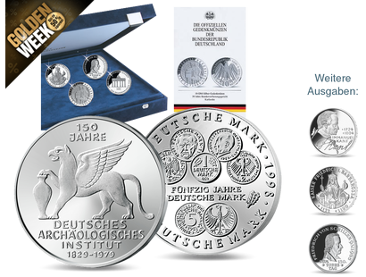 Die deutschen 5- und 10-DM-Gedenkmünzen in Polierte Platte
