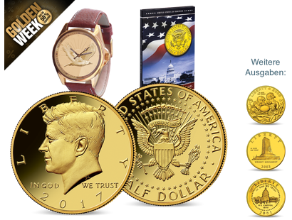 Die seltenen Half-Dollar-Münzen der USA - veredelt mit reinstem Gold