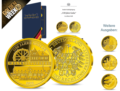Die Kollektion der wichtigsten Goldausgaben 2022 aus der Münze Berlin
