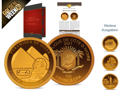 Die 7 Weltwunder der Antike auf offiziellen Münzen aus reinstem Feingold!