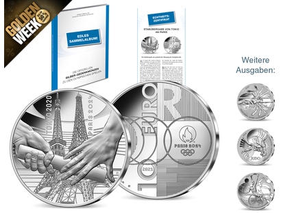 Die offiziellen Silber-Gedenkmünzen der Olympischen Spiele Paris 2024