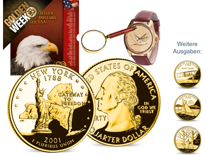 Kollektion "USA State Quarters" - Start: "Jahrgang 2001 vergoldet"