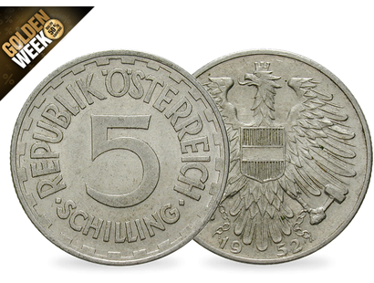 Österreichs Wiederaufbau − 5 Schilling Aluminium 1952