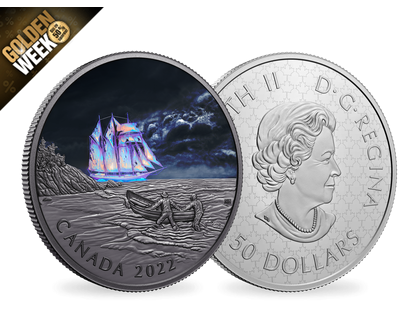 Kanada 2022: 5 Unzen Silbermünze "Geisterschiff" - Leuchtend