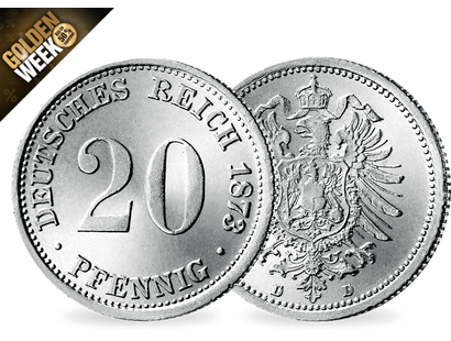 Deutschlands kleinste Silbermünze − 20 Pfennig 1873-1877