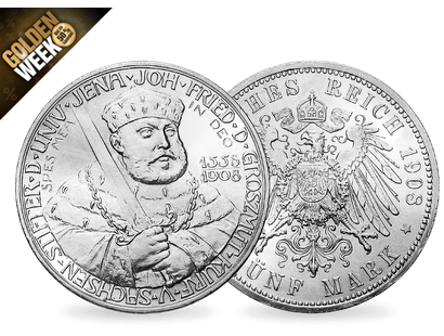 Eine der seltensten Münzen des Deutschen Kaiserreiches - 5 Mark 1908