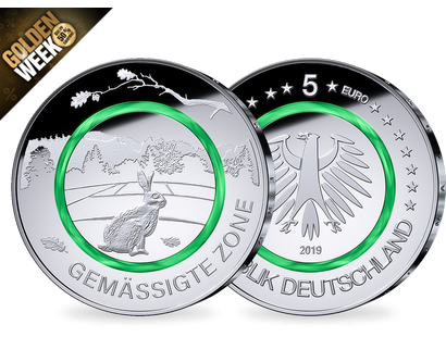 5-Euro-Münze 2019 "Gemäßigte Zone", Prz. D