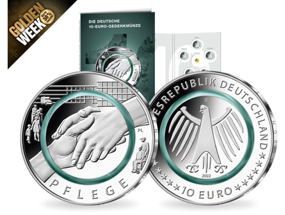 Die 10-Euro-Polymer-Münzen "Im Dienst der Gesellschaft" in Stempelglanz