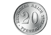 Deutsches Kaiserreich 20 Pfennig 1873-1877