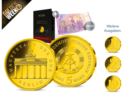 Edition „Deutschlands Kursmünzen in Gold – Abschied von der Mark der DDR“