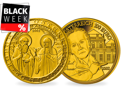 Österreichs erste Gold-Euro-Gedenkmünzen 2002