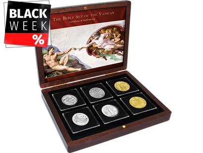 Offizielles 6er-Gedenkmünzen-Set zu Ehren der ''Bibel'' 1955-1990