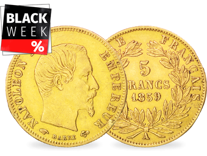 Frankreich: Originale Goldmünze: "Napoleon III."
