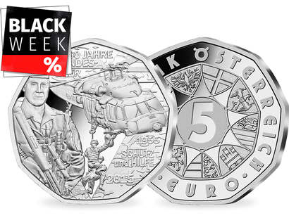 5-Euro-Silbermünze 2015 ''60 Jahre Bundesheer'' (hgh)