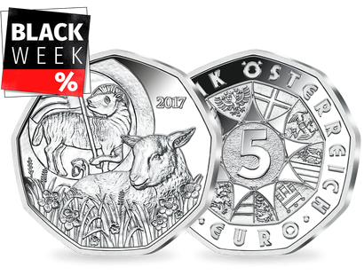 5-Euro-Silbermünze 2017 ''Das Osterlamm''