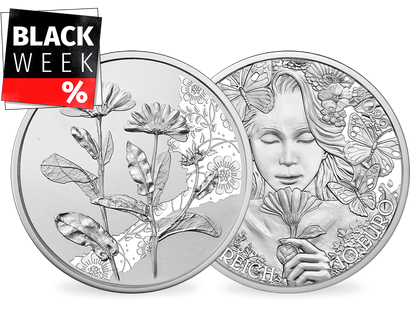 10-Euro-Silbermünze "Die Ringelblume" im Blister
