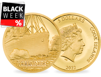 Gedenkmünze "Titanic" aus reinstem Gold (999,9/1000)