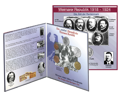 Münzen der Weimarer Republik − 6er-Set Rentenmark 1823-1824