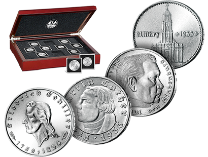 Alle 10 Silbermünzen des Deutschen Reiches 1933 – 1945 komplett!