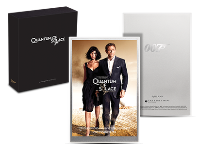 Offizielles Filmplakat als Silbernote "James Bond - Quantum of Solace"!
