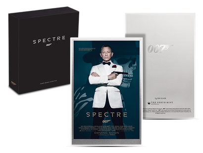 Offizielles Filmplakat als Silbernote "James Bond - Spectre"!