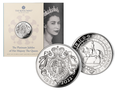 Monnaie argentée «Jubilé de la Reine Elisabeth II» Royaume-Uni 2022