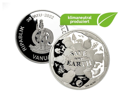 Numismatische Sensation – klimaneutrale Silbermünze "Save Our Earth"!