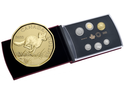 Kanada 2022: Specimen Kursmünzen-Satz "Swift-Fuchs - Swift Fox"