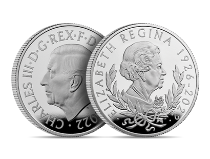 Monnaie commémorative en argent pur de 5 onces en hommage à la Reine Elizabeth II