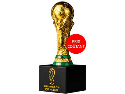 80€ de réduction ! Réplique 3D d'1 once en argent pur & dorée à l'or pur «Trophée», Qatar 2022™ 