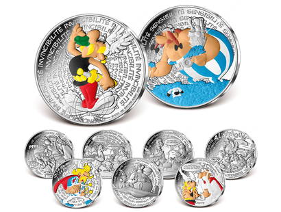 Frankreich 2022 - Die offiziellen 10 €-Silbermünzen zu Asterix & Obelix					

