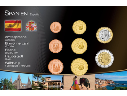 Euro-Kursmünzensatz "Spanien - König Felipe VI." 2015