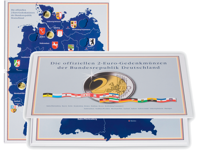 Komplett-Sammlung der 2-Euro-Serie "Bundesländer" im Eindrückalbum